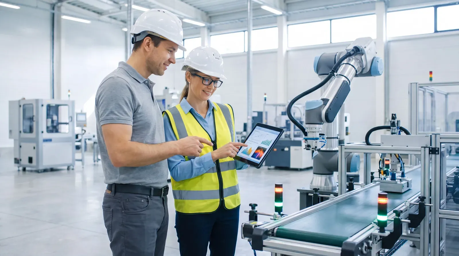 Factory team reviewing AI quality inspection insights
