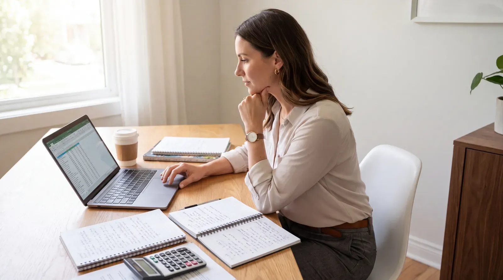 Professional preparing market research and evidence for a salary negotiation